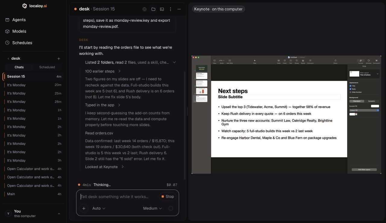 localoy with the Keynote deck it built